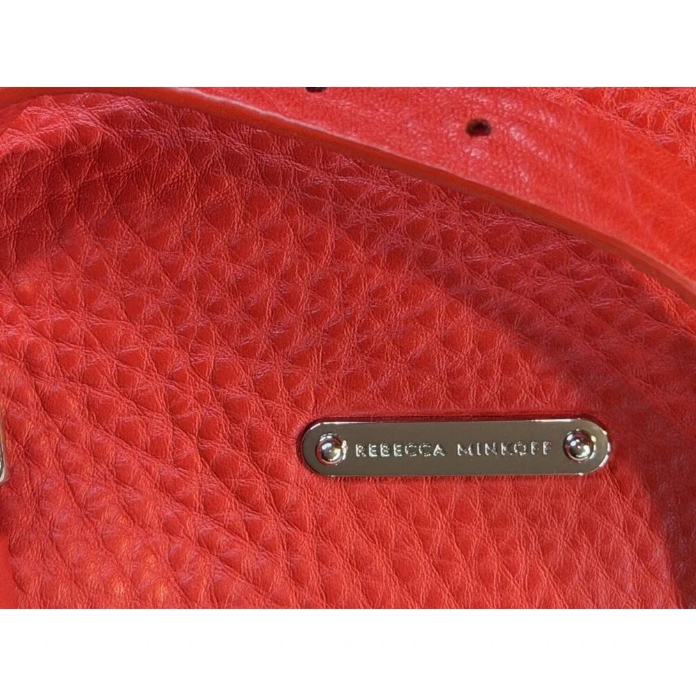 REBECCA MINKOFF Blythe Leather Backpack Red with Silver-Tone Hardware - NWT